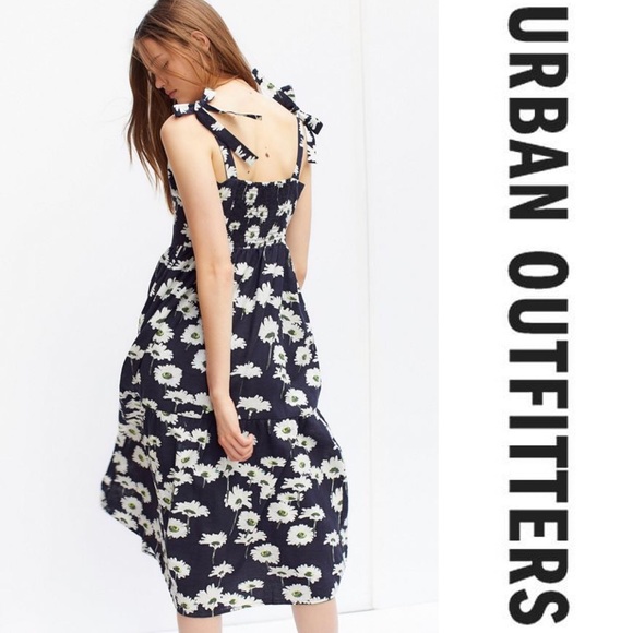 UO Positano Tie Shoulder Midi Dress - Picture 3 of 5